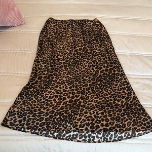 Reformation Leopard Print A-Line Skirt